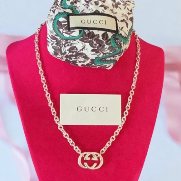 Gucci Sterling Silver Necklace Double G New in Gift Box With Pouch - Picture 3 of 12